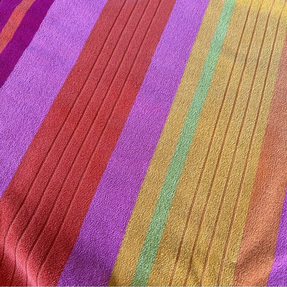 Y2K 100% Egyptian Cotton Oversized Beach Towel Colorful Palms Hibiscus 36x66